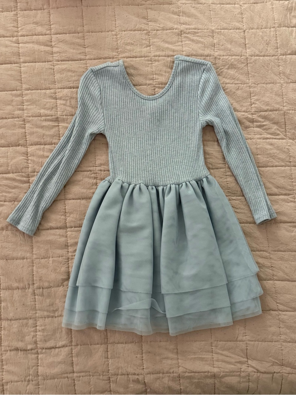 Old Navy Light Blue Knit Bodice Layered Tulle Dress